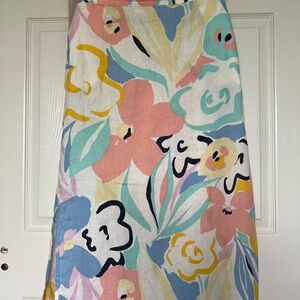 Floral linen A-Line Skirt - Multicolor. New without tags